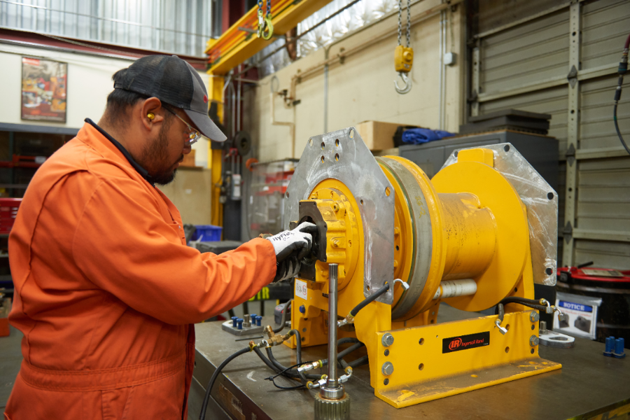 Man using material handling products