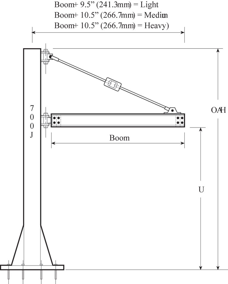 support structures floormounted220l